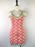 Fashion Sexy Print Knit Sling Dress GWDS-220426