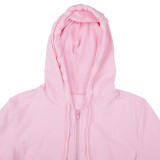 Solid Hooded Coat+Tank Top+Pants 3 Piece Sets CH-8235