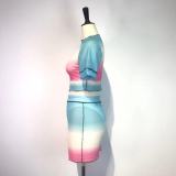 Gradient Mesh Sheer Mini Dress Set GWDS-210602