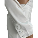 Sexy Blazer Coat And Hole Pants 2 Piece Sets LUO-3668