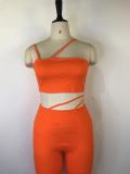 Solid Two Piece Pants Set GWDS-220459