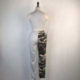 Tank Top Camo Splice Pants Two Piece Sets GWDS-220268