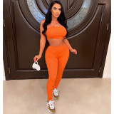Solid Two Piece Pants Set GWDS-220459