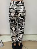 Camo Print Casual Belted Cargo Pants LSD-8247