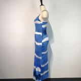 Printed Fashion Sexy Sling Maxi Dress GWDS-210616
