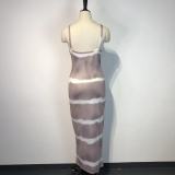 Printed Fashion Sexy Sling Maxi Dress GWDS-210616