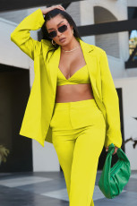Sexy Solid Full Sleeve Blazer Coat With Bra ME-8184