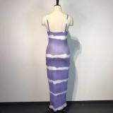 Printed Fashion Sexy Sling Maxi Dress GWDS-210616