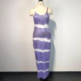 Printed Fashion Sexy Sling Maxi Dress GWDS-210616