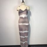Printed Fashion Sexy Sling Maxi Dress GWDS-210616