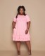 Plus Size Casual Ruffle Short Sleeve Dress GWDS-210414