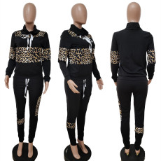Leopard Patchwork Two Piece Pants Sets LSD-3483