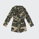 Camo Print Long Sleeve Romper SH-390398