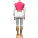 Casual Jacket+Tank Top+Shorts 3 Piece Sets BY-6001