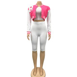 Casual Jacket+Tank Top+Shorts 3 Piece Sets BY-6001