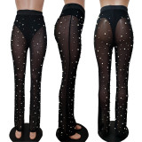Sexy Mesh See Through Beading Pants LSD-83139