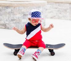 Kids Sleeveless Colorblock Hooded Sports Casual Set GYMF-YM045