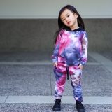 Kids Tie-dye Hooded Two Piece Pants Set GYMF-YM020
