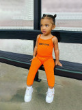 Kids Girls Print Sling Jumpsuits GYMF-YM051