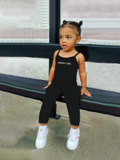 Kids Girls Print Sling Jumpsuits GYMF-YM051