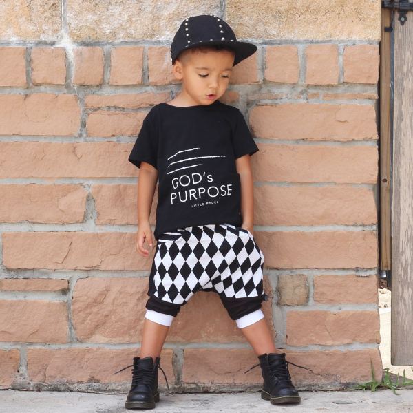 Kids Letter Print Short Sleeve Plaid Shorts Two Piece Set GYMF-YM009