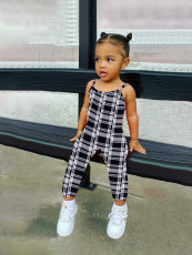Kids Girls Print Sling Jumpsuits GYMF-YM051