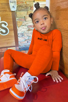 Kids Girls Print Long Sleeve Jumpsuits GYMF-YM059