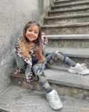 Kids Girls Print Long Sleeve Jumpsuits GYMF-YM059