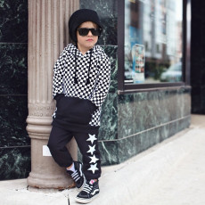 Kids Plaid Print Long Sleeve Hooded Pullover Sweatshirt GYMF-YM055