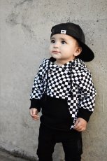Kids Plaid Print Long Sleeve Hooded Pullover Sweatshirt GYMF-YM055