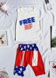 Kids Print Vest Shorts Two Piece Set GYMF-YM043