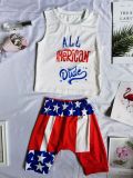 Kids Print Vest Shorts Two Piece Set GYMF-YM043