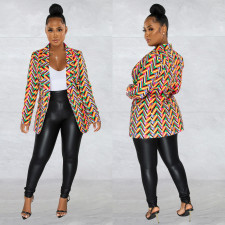 Casual Printed Full Sleeve Blazer Coat BY-6025