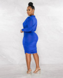 Sexy Deep V Neck Long Sleeve Bodycon Dress ME-8198