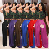 Casual Solid Wide Leg Pants FSXF-F362