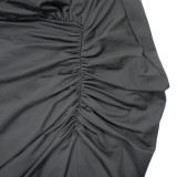 Sexy One Shoulder Ruched Maxi Evening Dress YF-10268