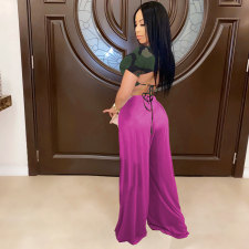 Casual Solid Wide Leg Pants FSXF-F362
