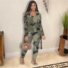 Plus Size Printed Cami Top+Long Cloak+Pants 3 Piece Sets JRF-3711