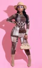 Printed Long Sleeve Two Piece Pants Set YF-9997