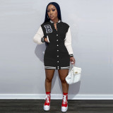 Letter B Embroidered Baseball Dress IV-8347