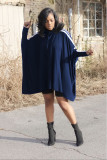 Fashion Casual Bat Sleeve Loose Zip Dress BS-1318