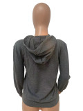 Casual Solid Long Sleeve Hoodie Top LSD-8897