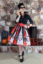 Fashion Halloween Print Skirt (Without Belt ) NK-8062