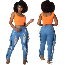 Fashion Tassel Hole Jeans HSF-2639