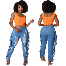 Fashion Tassel Hole Jeans HSF-2639
