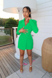 Fashion Casual Suit Collar Hollow Mini Dress BS-1320
