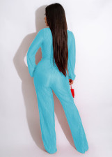 Fashion Casual Belt Lapel Jumpsuit BS-1321