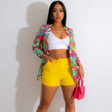Fashion Print Long Sleeve Blazer Coat ZSD-0508
