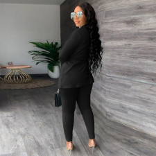 Solid Color Drawstring Blazer And Pant Two Piece Set MA-Y522