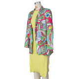 Fashion Print Long Sleeve Blazer Coat ZSD-0508